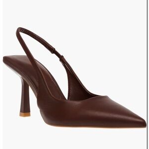 NWT Chocolate Slingback Pump Women Size 7